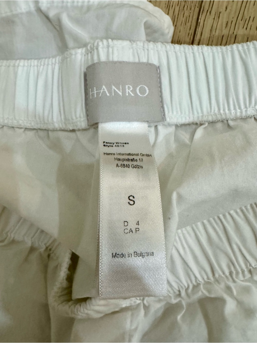Hanro Fancy Woven White Cotton Boxer Shorts - Picture 4 of 4